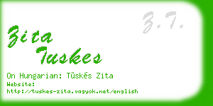 zita tuskes business card